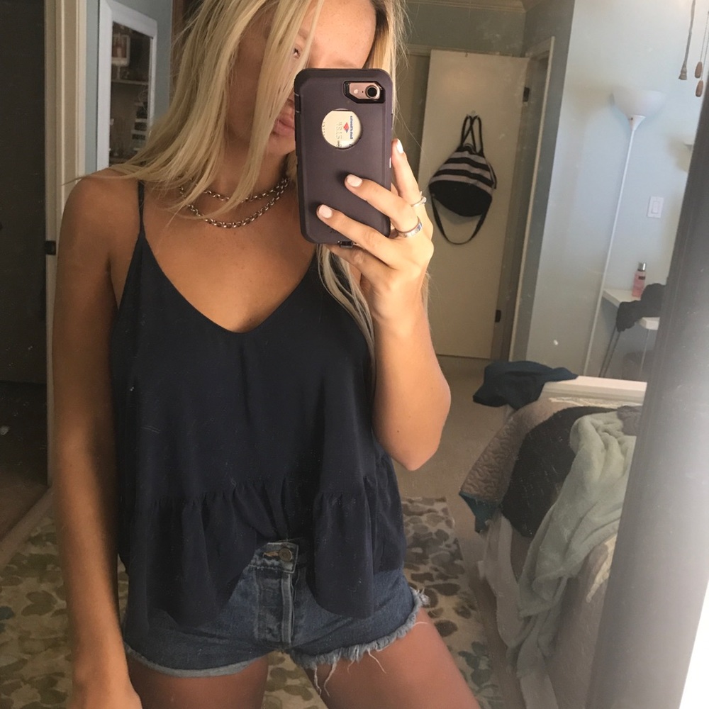 Soft blue tank top